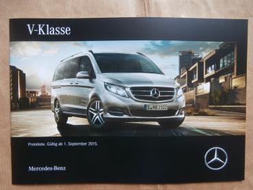 Mercedes Benz V-Klasse 200d 220d 250d +Edition September 2015 NEU