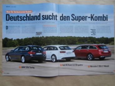 Auto Bild 22/2017 BMW 530d Touring G31 vs. A6 Avant 3.0TDI quattro vs. E350d T-Modell BR213