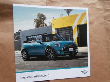 BMW Mini Cabrio F57 Prospekt November 2015 NEU
