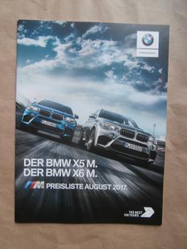 BMW X5 M F85 X6 M F86 Preisliste August 2017