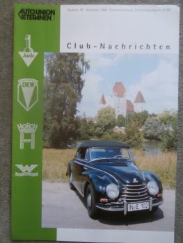 Auto Union Veteranen Club Clubnachrichten 12/1996 DKW Sonderklasse,DKW F91