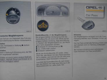 Opel Agila A Z10XE Z12XE +Klimaanlage Anleitung Deutsch  Juni 2000