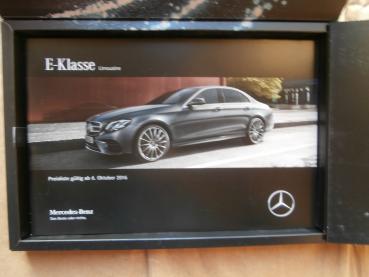 Mercedes Benz E-Klasse BR213 Vorstellungsbox Limousine & T-Modell +Preisliste Limousine 10/2016