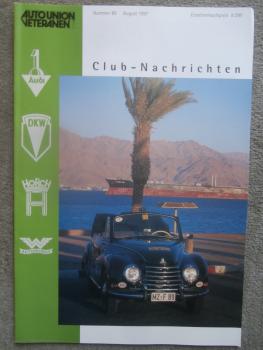 Auto Union Veteranen Club Clubnachrichten 8/1997 Rallye ans Rote Meer,DKW RT 250/2 Test,Audi 2,3L Typ 225