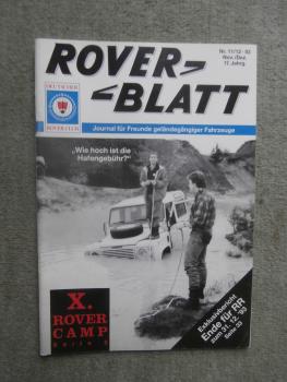 Rover Blatt Nr.11/12 1993 TDI Umbausätze  für VW-Range,Landrover 80 Station,Defender 90 SV,