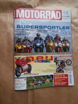 Motorrad 13/2006 Aprilia RSV 1000R Factory vs. Ducati 749S vs. Honda CBR1000 RR vs. Suzuki GSX-R 750