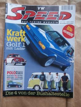 VW Speed 5/1996 Golf1 G60,Typ1 vs.Typ2, Porsche VW Variant,Polo 16V vs. GTi,RSLBus T3 Doka vs. RAT Käfer,