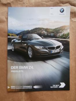 BMW Z4 sDrive18i 20i 28i 35i 35is +M Sportpaket Roadster E89 Juli 2016 NEU