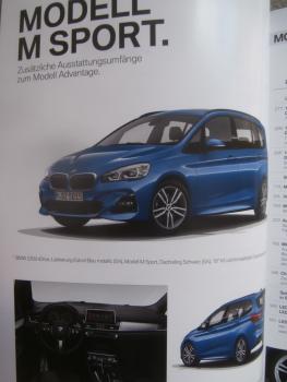 BMW 216i 218i 220i 216d 218d 220d +xDrive F46 Grand Tourer +M Sport 7/2018 +Preisliste