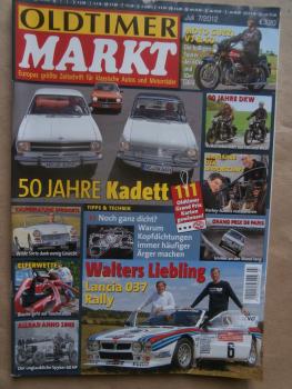 Oldtimer Markt 7/2012 50 Jahre Kadett,Kaufberatung Spridgets,Lancia 037 Rally,