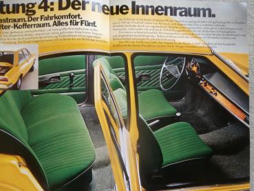 Audi 80 (B1) L S LS GL Prospekt August 1972