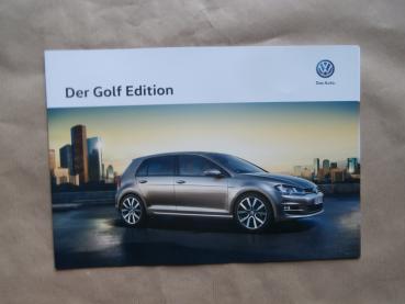 VW Golf7 Edition Mai 2015 Sonderprospekt NEU