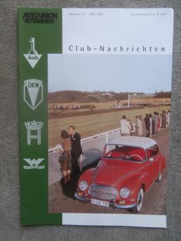 Auto Union Veteranen Club Clubnachrichten 3/2003 Wanderer W 10/1,DKW Super-Sport 600,Mitter DKW Rennmotor,