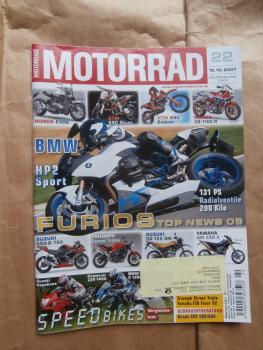 Motorrad 22/2007 Harley-Davidson V-Rod, Dauertest Hyosung GT125R,Aprilia NA 850 Mana,