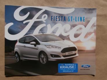 Ford Fiesta ST-Line Red Black Prospekt Juli 2016