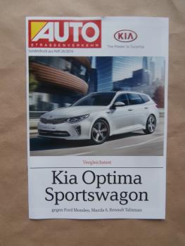 Auto Straßenverkehr 26/2016 Kia Optima Sportswagon vs. Ford Mondeo vs. Mazda6 vs. Renault Talisman,