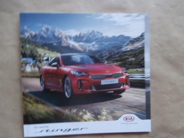 Kia Stinger GT Line und GT 2.0T-GDI 2.2CRDi +AWD 3.3 T-GDI AWD Prospekt +Preisliste Februar 2018