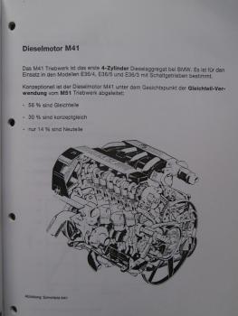 BMW M41 318tds Arbeitsmaterial +DDE 2.1