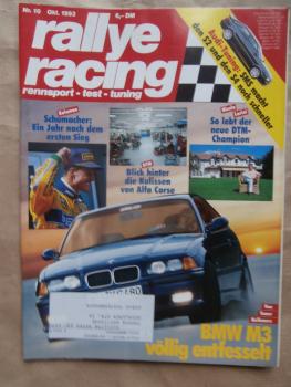 rallye racing 10/1993 M3 E36 Coupé Kelleners,SMS Audi S2 und S4,Dauertest R19 16V,Lancia Aurelia B30