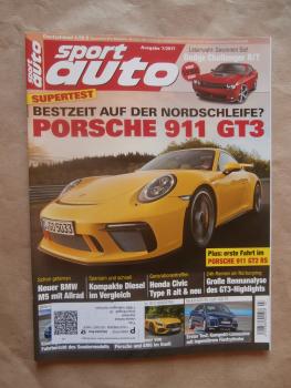 sport auto 7/2017 Porsche 911 GT3 (991),911 GT2RS,AMG GT C Roadster vs. 911 turbo Cabrio,