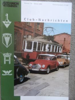 Auto Union Veteranen Club-Nachrichten 10/2004 DKW 3=6 Typ F91,DKW RT 200S,