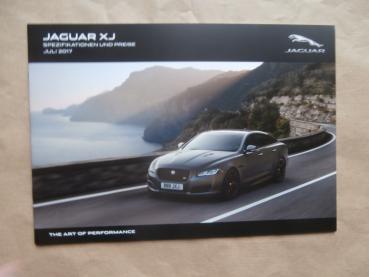 Jaguar XJ (X351) Preisliste Juli 2017 NEU