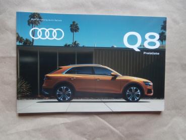 Audi Q8 (typ 4M) 50TDI quattro 210kw/286ps Preisliste Juli 2018 NEU