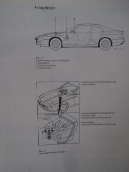 BMW Arbeitsmaterial Passive Sicherheitssysteme E32 E34 E31