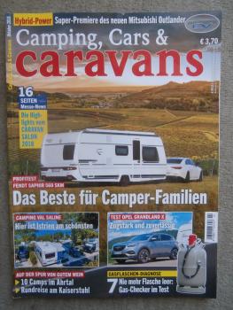 camping,cars & caravans 10/2018 Fendt Saphir 560SKM,Opel Grandland X,Tabbert PEP 540E,Knaus Sündwind 650PEB,