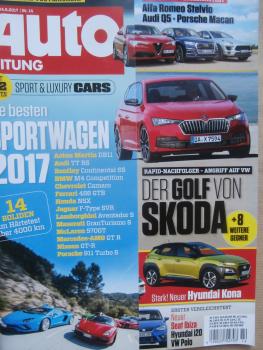 Auto Zeitung 14/2017 Alfa Stelvio vs. Audi Q5 vs. Porsche Macan, NSU Ro80 vs. CLA 180,Kona,Stonic, 6er GT,C3 Aircross,XF Sportbrake