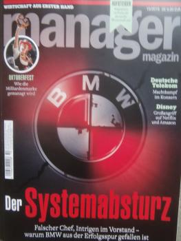 manager Magazin 10/2019 BMW der Systemabsturz,Porsche Cayenne Coupé
