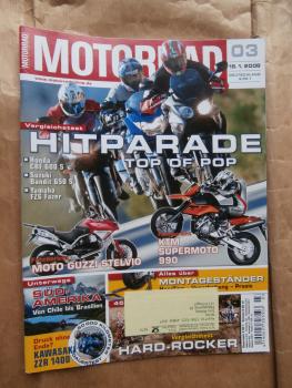 Motorrad 3/2008 Honda CBF 600S vs. Suzuki Bandit 650S vs. Yamaha FZ6 Fazer,Moto Guzzi Stelvio,KTM Supermoto 990,