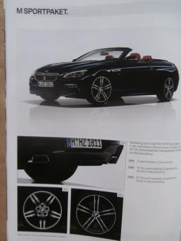 BMW 640i 650i +xDrive F12 640d +xDrive Cabrio +M Sportpaket März 2018 Preisliste