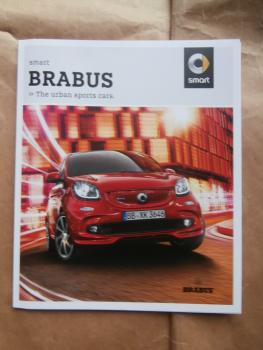 smart BRABUS fortwo +cabrio +forfour Prospekt +Preisliste Juli 2016 NEU