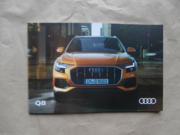 Audi Q8 (Typ 4M) 50TDI quattro 210kw/286PS Prospekt September 2018