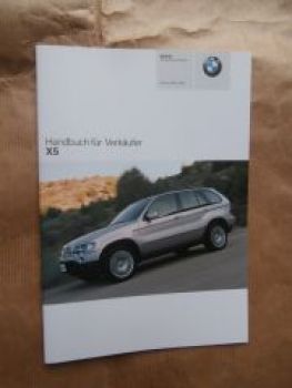 BMW Handbuch für Verkäufer X5 3.0i 4.4i 4.6is 3.0d E53 März 2002