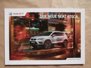 Seat Ateca +Farben/Polster +Zubehör Dezember 2016 NEU