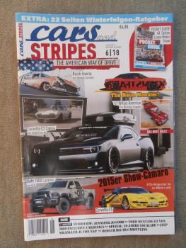 cars and stripes 6/2018 Geiger Cars Corvette C2 Cabrio, RAM 1500 Laramie,41 Willys Americar,2015er Show Camaro,
