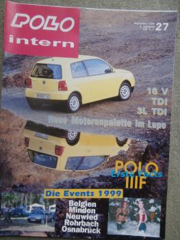 Polo intern Clubmangazin 9/1999 VW Lupo 3L TDI + 1,4l 16V