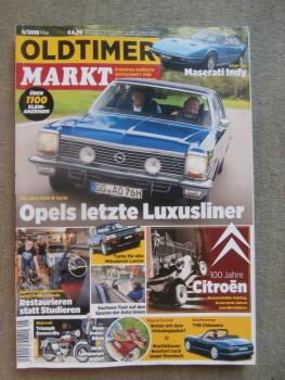 Oldtimer Markt 5/2019 50 Jahre KD B-Serie,Maserati Indy,100 Jarhe Citroen, Kaufberatung TVR Chimaera,Mitsubishi Lancer,