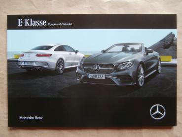 Mercedes Benz E-Klasse Coupé +Cabriolet BR238 Prospekt September 2017 NEU