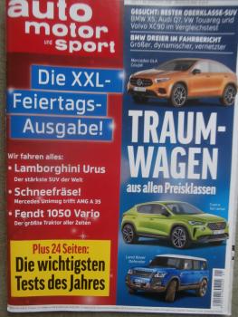 auto motor und Sport 1/2019 BMW 3er G20,Audi Q7 vx. X5 vs. XC90 vs. Touareg,Citroen Berlingo,Porsche Macan