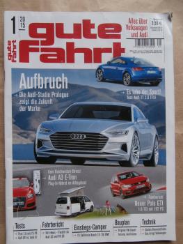 gute fahrt 1/2015 TT 2.0TFSi, A3 E-Tron, Polo GTI 1.8TSI,T5 California Beach 2.0TDI BMT,Q3,RS Q3,Polo 1.0,Golf7 GTi vs. S1,