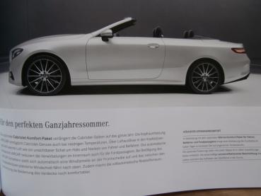 Mercedes Benz E-Klasse Coupé +Cabriolet BR238 Prospekt September 2017 NEU