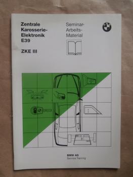 BMW Arbeitsmaterial Zentrale Karosserie-Elektronik E39 ZKE III Mai 1995