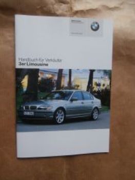 BMW Handbuch für Verkäufer 3er Limousine 316i,318i 320i 325i,330i,318d-330d +Steptronic +xi 3/2002