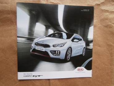 Kia cee´d GT Prospekt September 2015 +Preisliste NEU