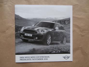 Mini Countryman One Cooper +S +D JCW F60 Juli 2017