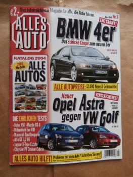Alles Auto 3/2004 Volvo V50, Smart forfour, Rover Streetwise, Lancer Evo VIII,Audi A8 6.0,Mazda3,Lacetti
