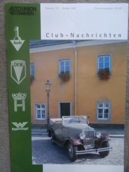 Auto Union Veteranen Club-Nachrichten 10/2007 DKW F12,SB 500 Motorrad,